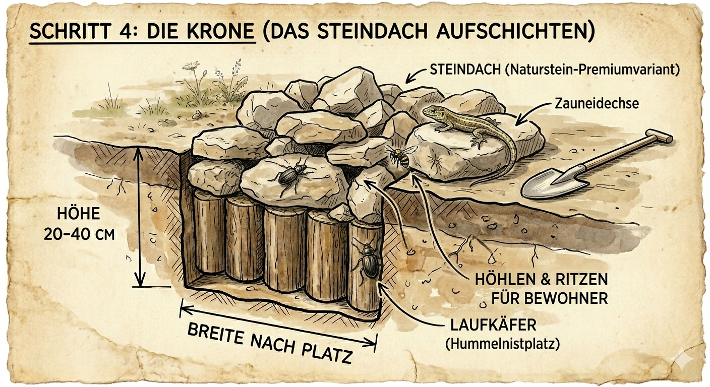 Käferkeller Kombibiotop mit Zauneidechse