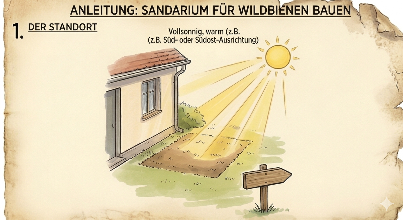 Schritt 1: Der perfekte Standort für das Sandarium