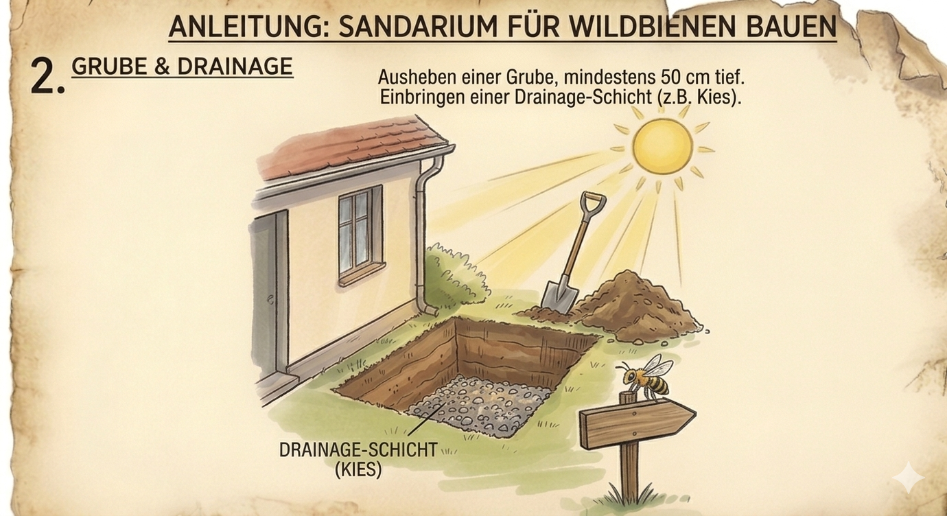 Schritt 2: Der Aushub und die Drainage